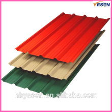 Low price PVC coating steel corrugated roofing tile sheet factory